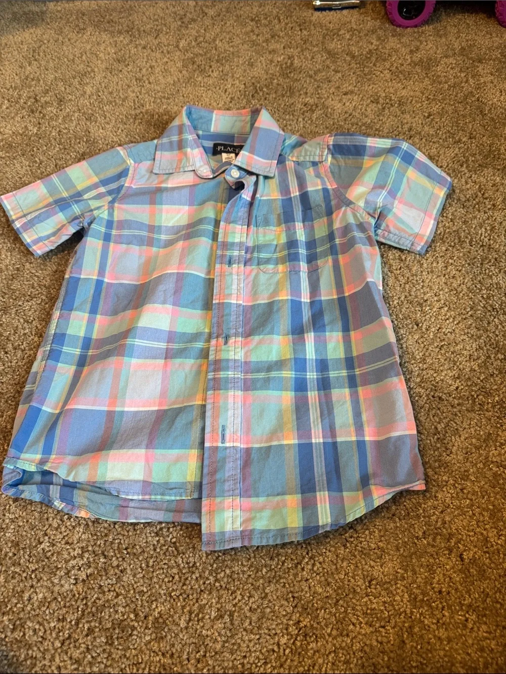 Boys Short-Sleeve Button-Up Shirts- Lot of 5